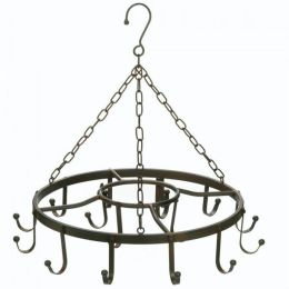 Accent Plus Circular Iron Hanging Pot Rack