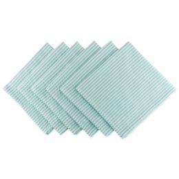 DII Aqua Striped Seersucker Cloth Napkins - Set of 6