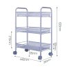 3 Layers Removable Storage Cart, Honeycomb Mesh Style,Gap Kitchen Slim Slide Out Storage Tower Rack with Wheels, Cupboard with Casters RT