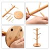 Coffee Tea Cup Rack Holder Tree Shape Wood  Mug Storage Stand Drinkware Shelf