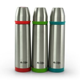 Mr. Coffee Altona 3 Piece 15 Ounce Stainless Steel Thermal Travel Bottles in Assorted Colors