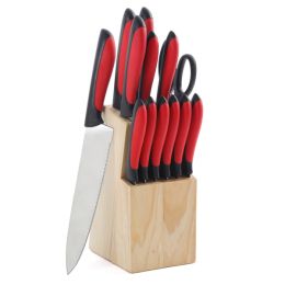 MegaChef 14 Piece Cutlery Set in Red