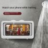 Bathroom waterproof mobile phone box bracket shell touch screen shower horizontal and vertical wall mounted hole free kitchen watch video drama