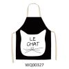 1pcs Kitchen Apron Cute Cat Printed Sleeveless Cotton Linen Aprons For Men Women Home Cleaning Tools