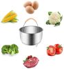 New Home Stainless Steel Steamer Basket For Instant Pot w/Silicone Handle For Steaming Vegetables Eggs Rice Meat - IP Accessory Insert Fits Into Press