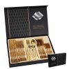 Flatware Set 24 Pieces Silverware Stainless Steel Cutlery Set Include Knife Fork Spoon Mirror Polished Dishwasher Safe