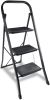 Step Ladder, Folding Step Stool with Wide Anti-Slip Pedal, 330 lbs Sturdy Steel Ladder, Black
