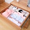 Drawer Dividers Organizer 4 Pack, Adjustable Grid Drawer Separators for Socks Underwear Makeup Storage