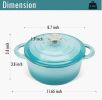 COOKWIN Enameled Cast Iron Dutch Oven with Self Basting Lid;  Enamel Coated Cookware Pot 5QT