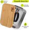 NICELOCK 18/8 Stainless Steel Bento Box With Bamboo Lid Healthy Lunch Box Food Containers Food Storage Benton Box For Office;  Outdoor;  School