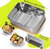 NICELOCK 18/8 Stainless Steel Bento Box With Bamboo Lid Healthy Lunch Box Food Containers Food Storage Benton Box For Office;  Outdoor;  School